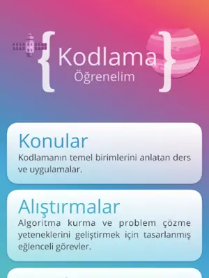 Kodlama Kod Yazma Eğitimi android App screenshot 11