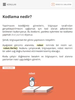 Kodlama Kod Yazma Eğitimi android App screenshot 15