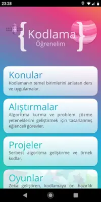 Kodlama Kod Yazma Eğitimi android App screenshot 18