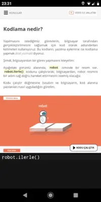 Kodlama Kod Yazma Eğitimi android App screenshot 23