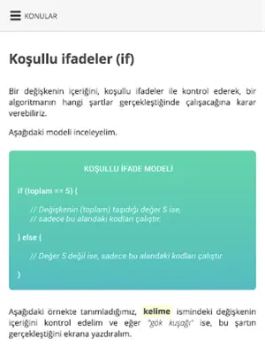 Kodlama Kod Yazma Eğitimi android App screenshot 2