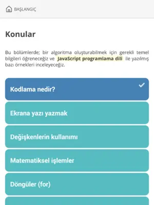 Kodlama Kod Yazma Eğitimi android App screenshot 6